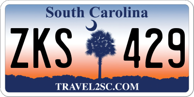 SC license plate ZKS429