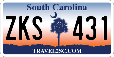 SC license plate ZKS431