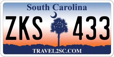 SC license plate ZKS433