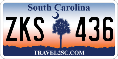 SC license plate ZKS436