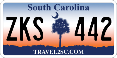 SC license plate ZKS442