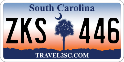 SC license plate ZKS446