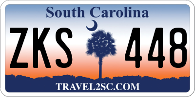 SC license plate ZKS448