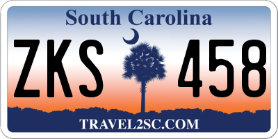 SC license plate ZKS458