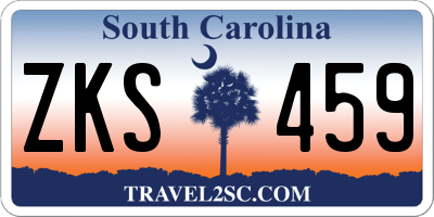 SC license plate ZKS459
