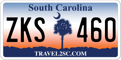 SC license plate ZKS460
