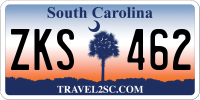 SC license plate ZKS462