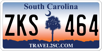 SC license plate ZKS464