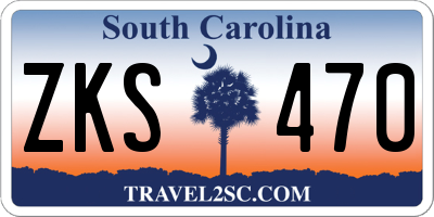 SC license plate ZKS470