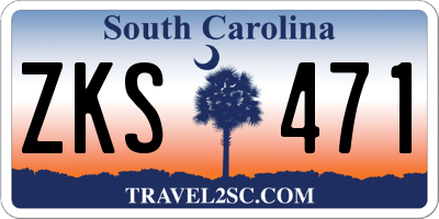 SC license plate ZKS471