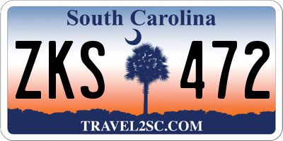 SC license plate ZKS472