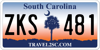 SC license plate ZKS481