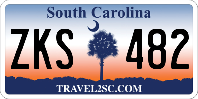 SC license plate ZKS482