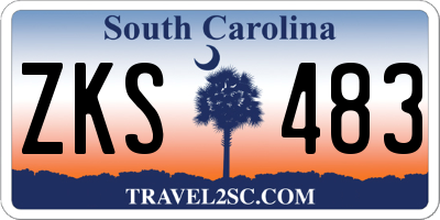 SC license plate ZKS483