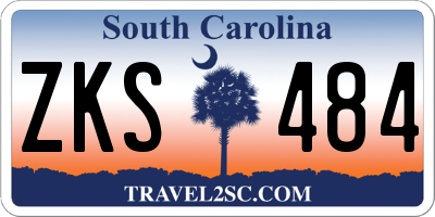 SC license plate ZKS484