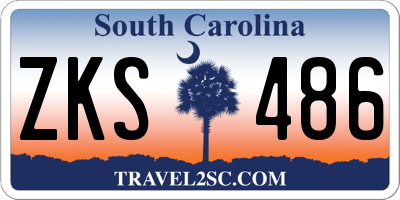 SC license plate ZKS486