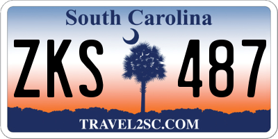 SC license plate ZKS487