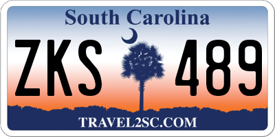 SC license plate ZKS489