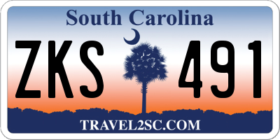 SC license plate ZKS491