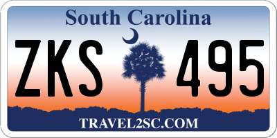 SC license plate ZKS495