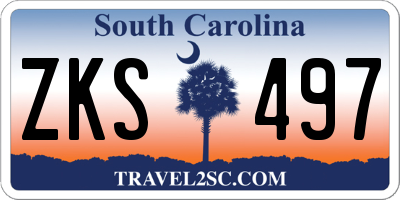 SC license plate ZKS497