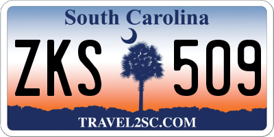 SC license plate ZKS509