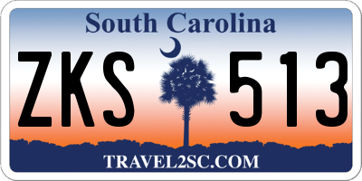 SC license plate ZKS513