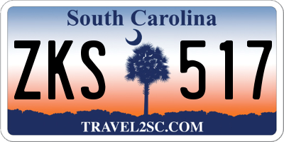 SC license plate ZKS517
