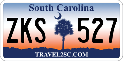 SC license plate ZKS527