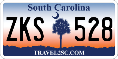 SC license plate ZKS528