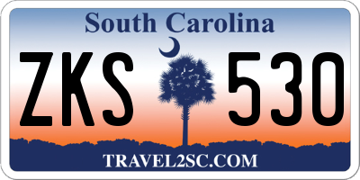 SC license plate ZKS530
