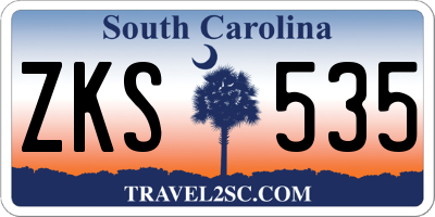 SC license plate ZKS535