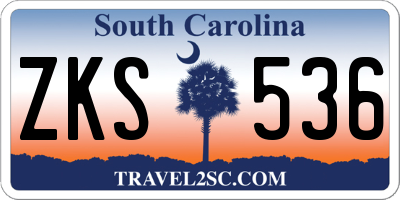 SC license plate ZKS536
