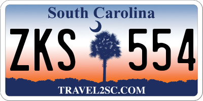 SC license plate ZKS554