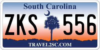 SC license plate ZKS556