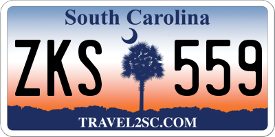SC license plate ZKS559