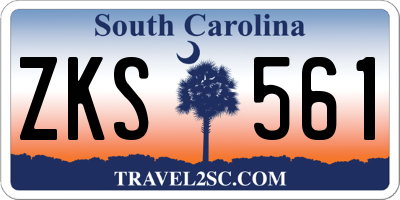 SC license plate ZKS561