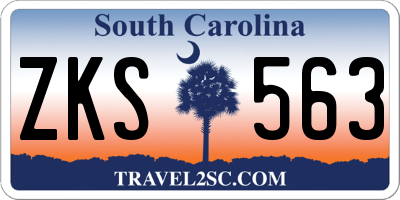SC license plate ZKS563