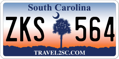 SC license plate ZKS564