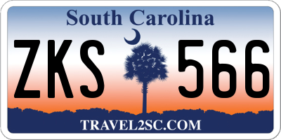SC license plate ZKS566