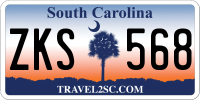 SC license plate ZKS568