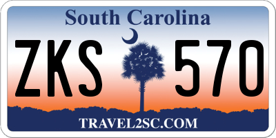 SC license plate ZKS570