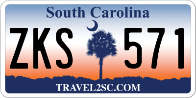 SC license plate ZKS571