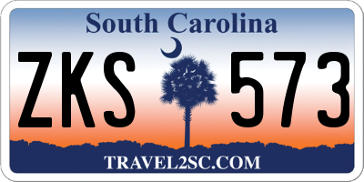 SC license plate ZKS573