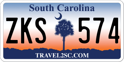 SC license plate ZKS574