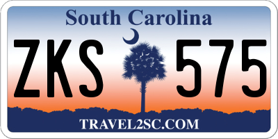 SC license plate ZKS575