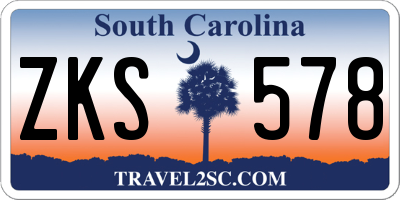 SC license plate ZKS578