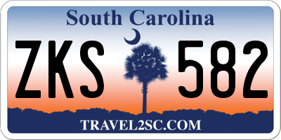 SC license plate ZKS582