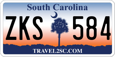 SC license plate ZKS584
