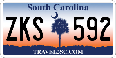 SC license plate ZKS592